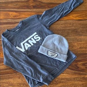 Vans medium top and beanie